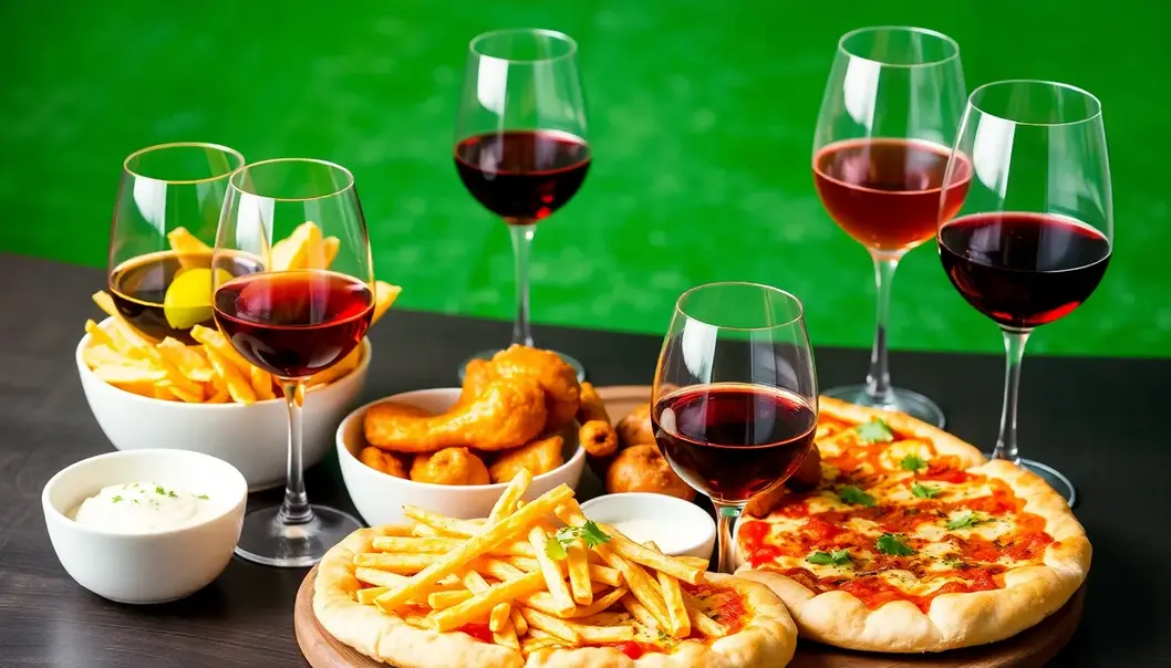 Game Day Gourmet: Wine Pairings for Sports Fans A perfect game day setup with wine and snacks.